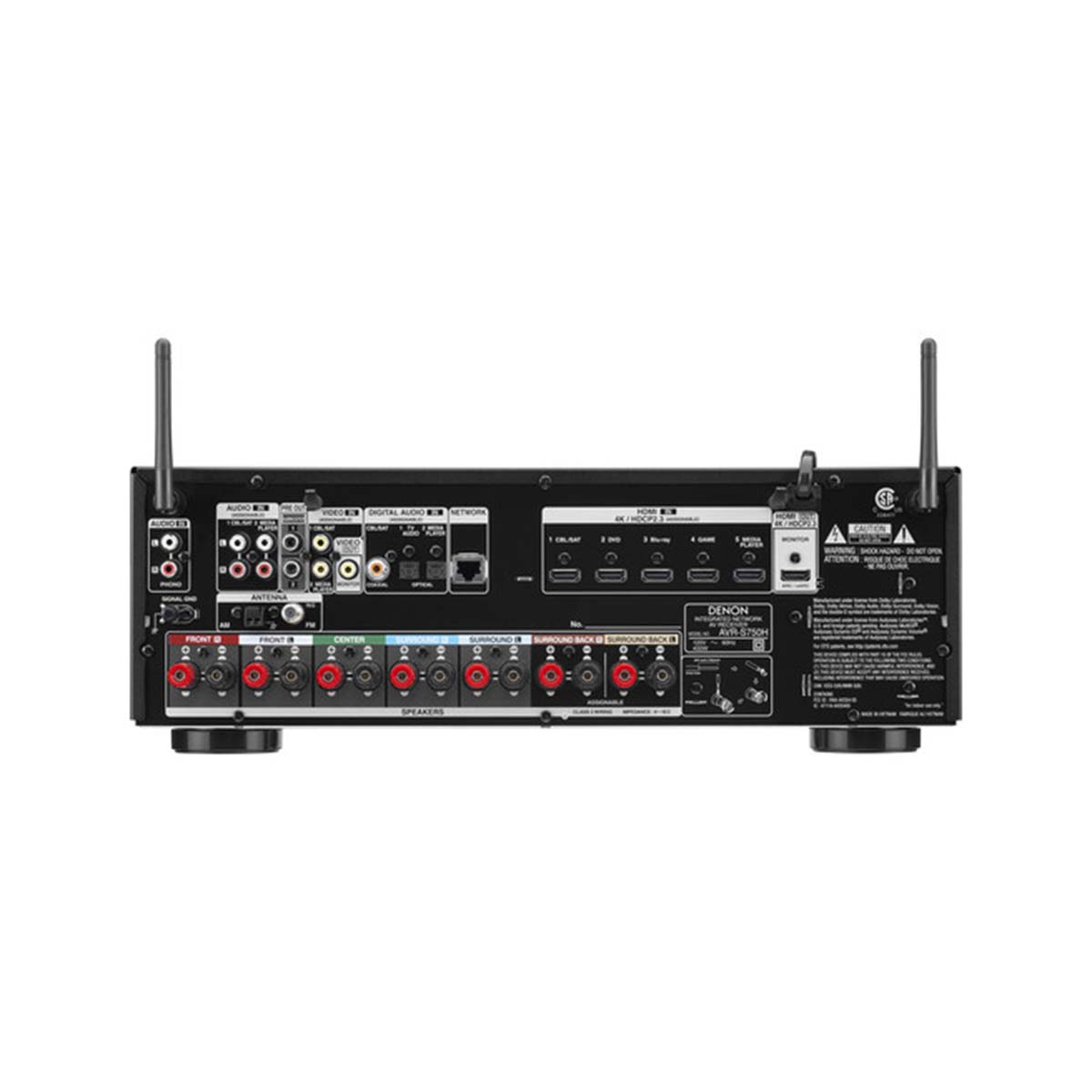 Amplificador Home Theater de 7.2 canales Denon AVR-S750H