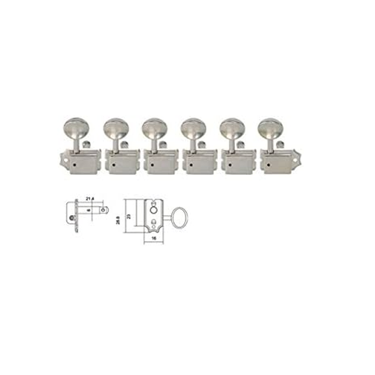 Clavijero para guitarra eléctrica Dr Parts EMH3103CRR6