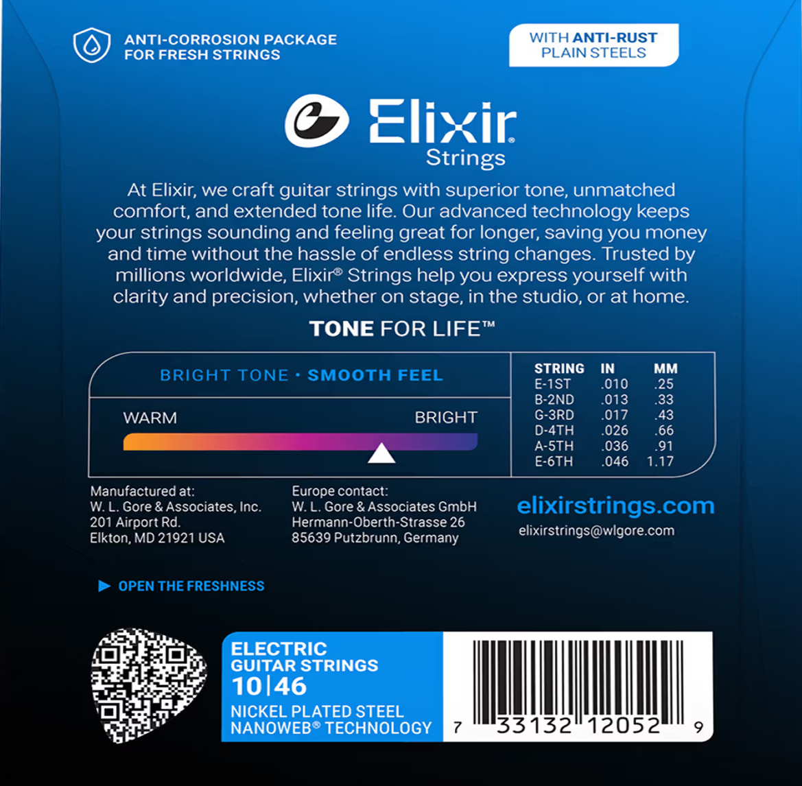 Juego de cuerdas para Guitarra Eléctrica Elixir EX12052