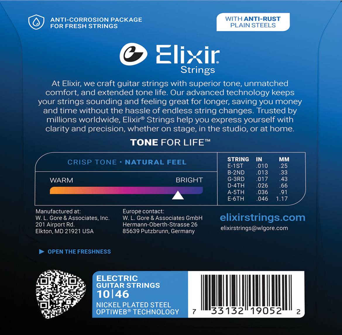 Juego de Cuerdas para Guitarra Eléctrica Elixir EX19052