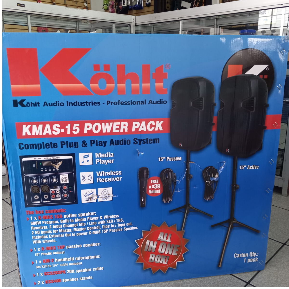Parlante activo power pack (Combo) Kohlt KAMS15A