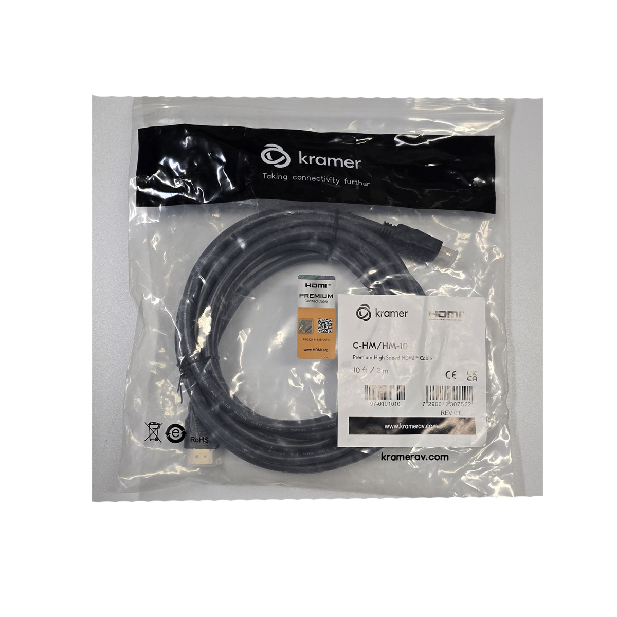 Cable HDMI de 10 pies Kramer C-HM/HM-10