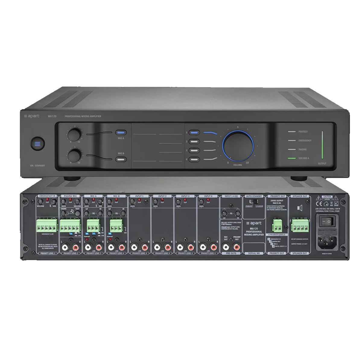 Amplificador y Mezclador Biamp MA120
