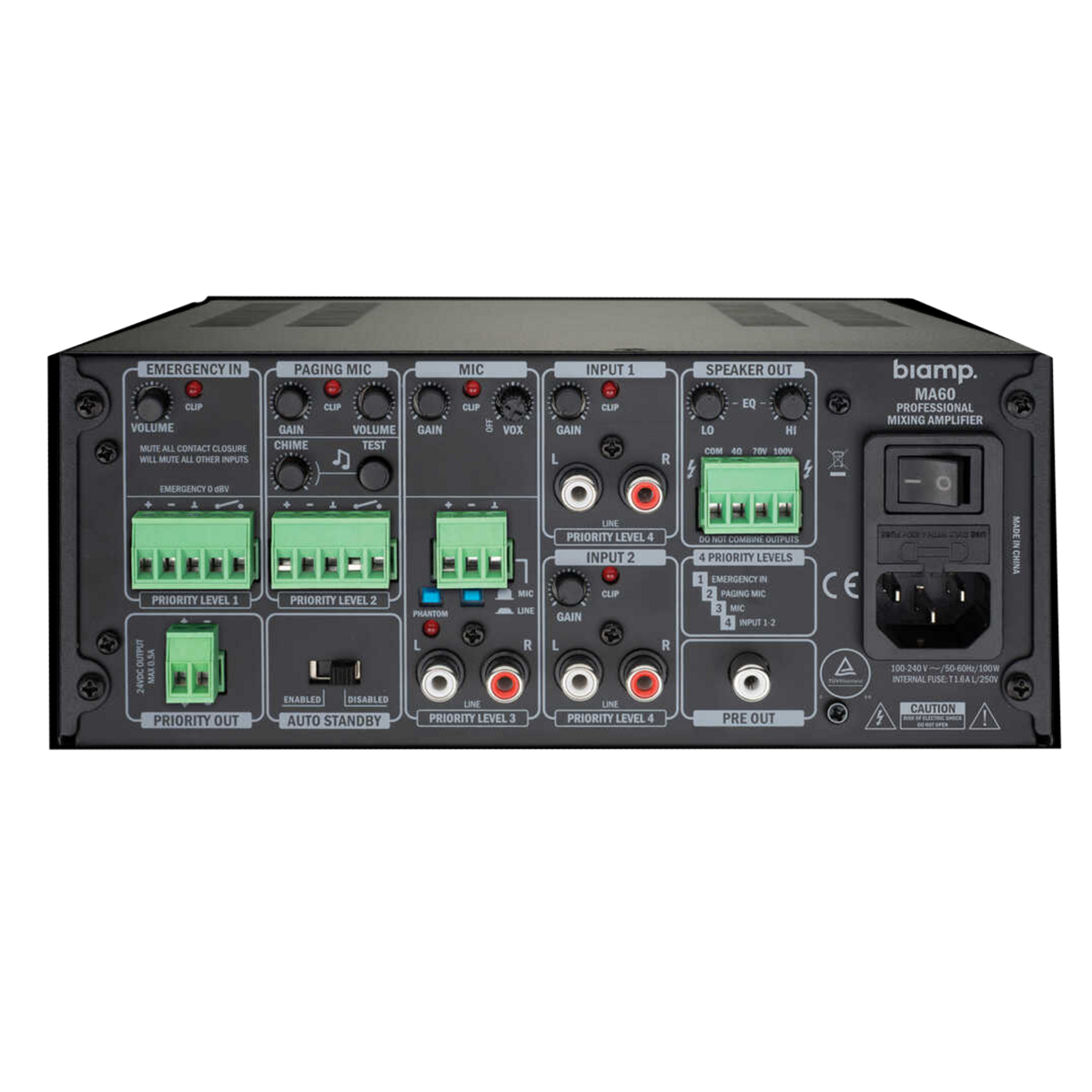Amplificador y Mezclador Biamp MA60