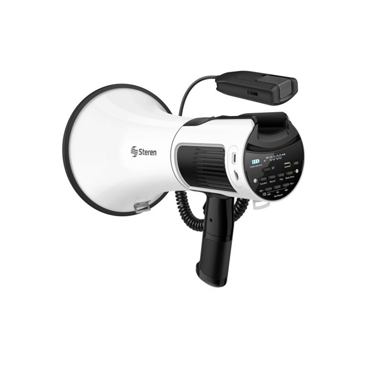 Megáfono de 30 W c/Micrófono y BT Steren MG-290