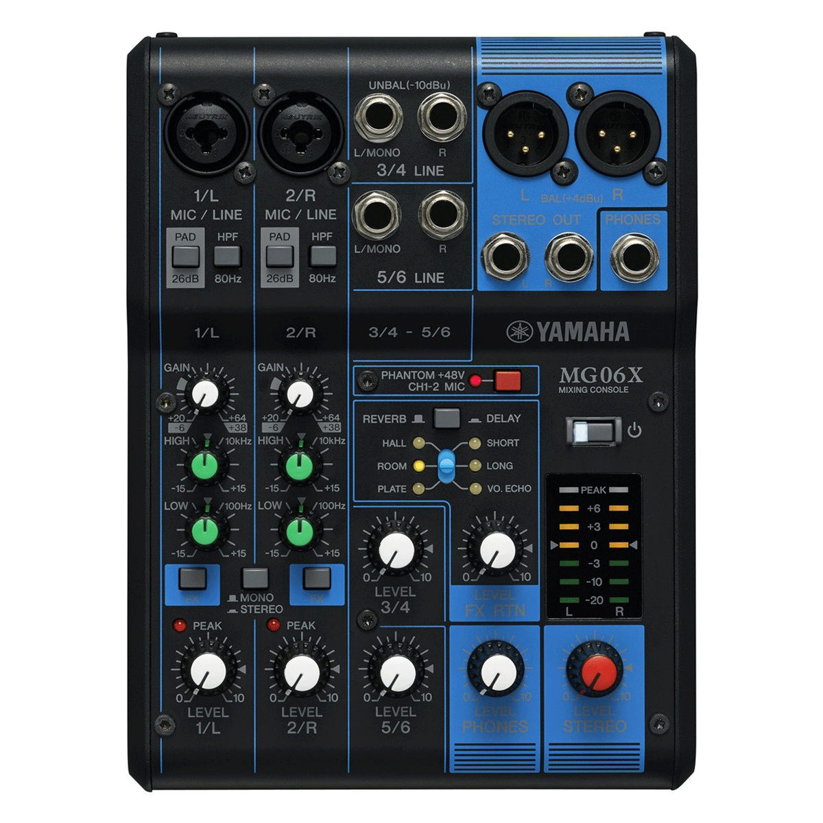 Mezcladora de 6 canales con efectos Yamaha MG06X