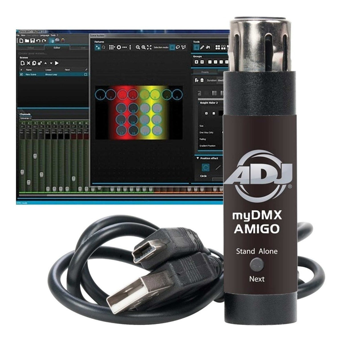 Interfaz (Controlador) de Iluminación Adj Mydmx Amigo