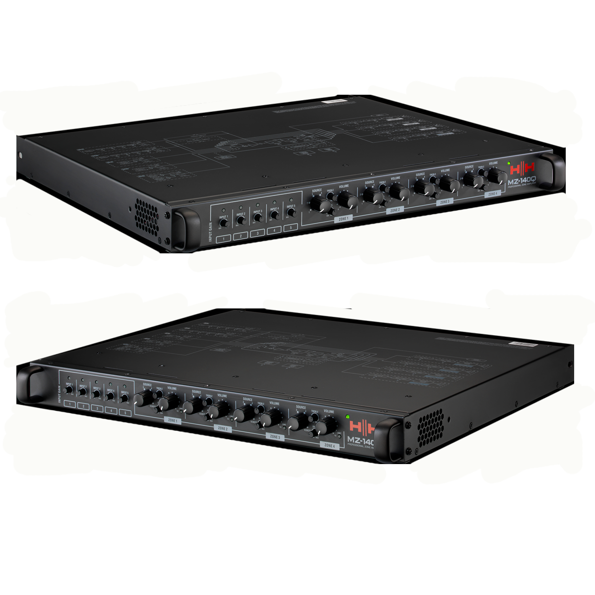Amplificador de 4 Zonas 4 x 140 W HH MZ-140Q