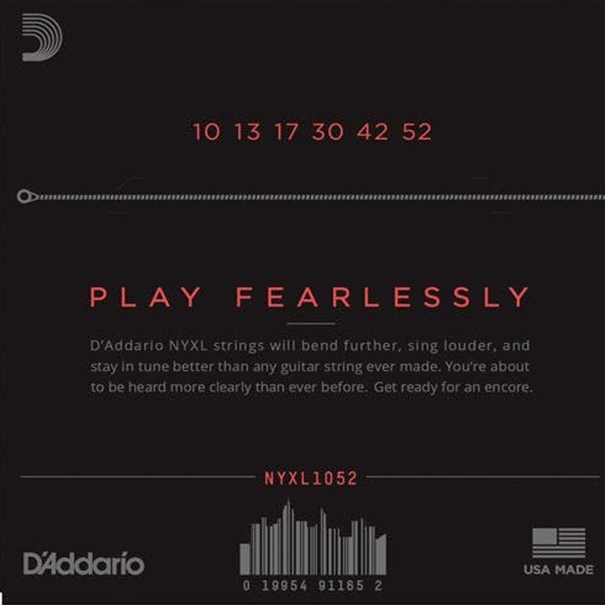 Juego de Cuerdas para Guitarra Eléctrica D´Addario NYXL1052