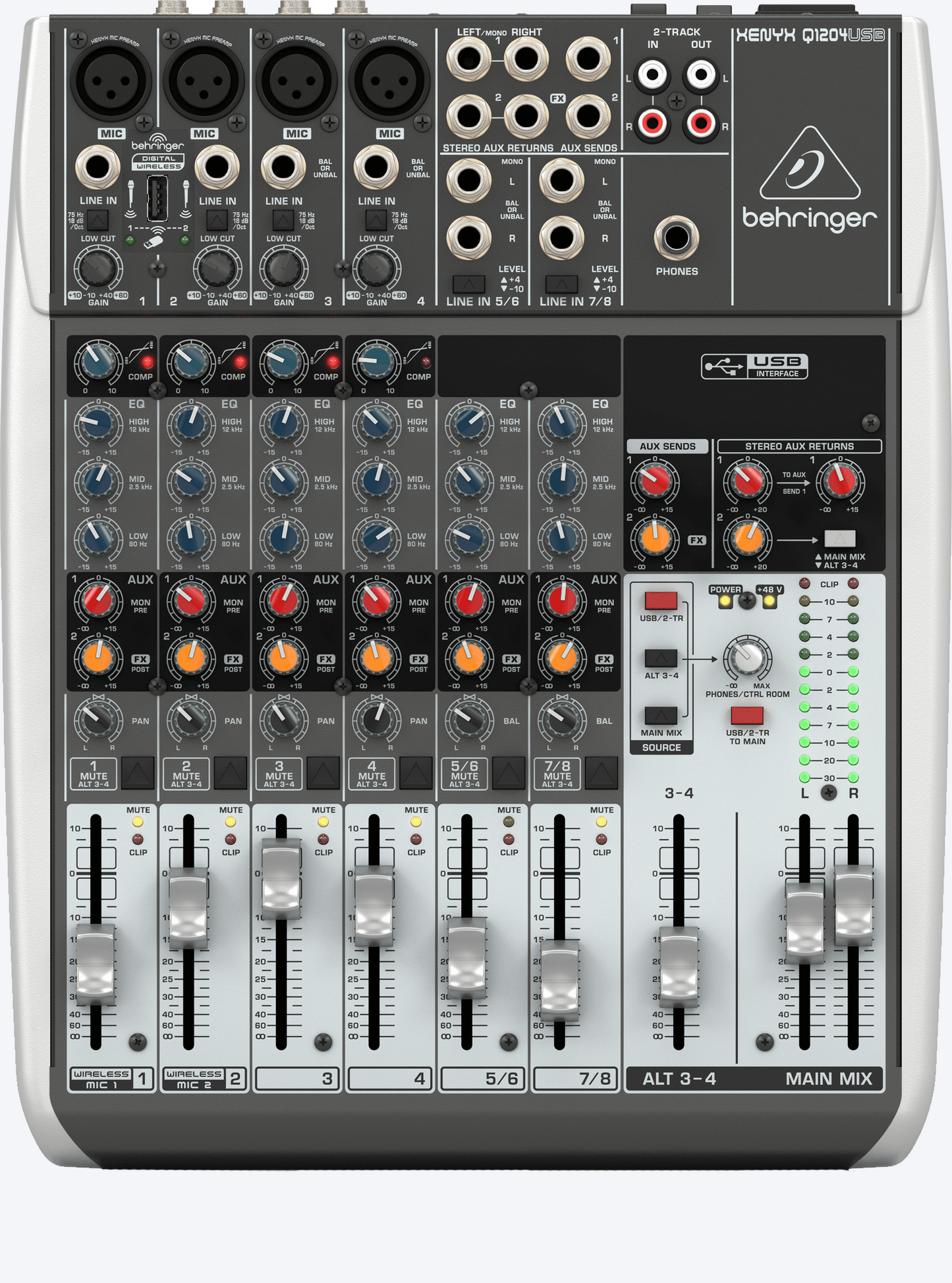 Mezcladora de 6 canales Behringer Q1204USB