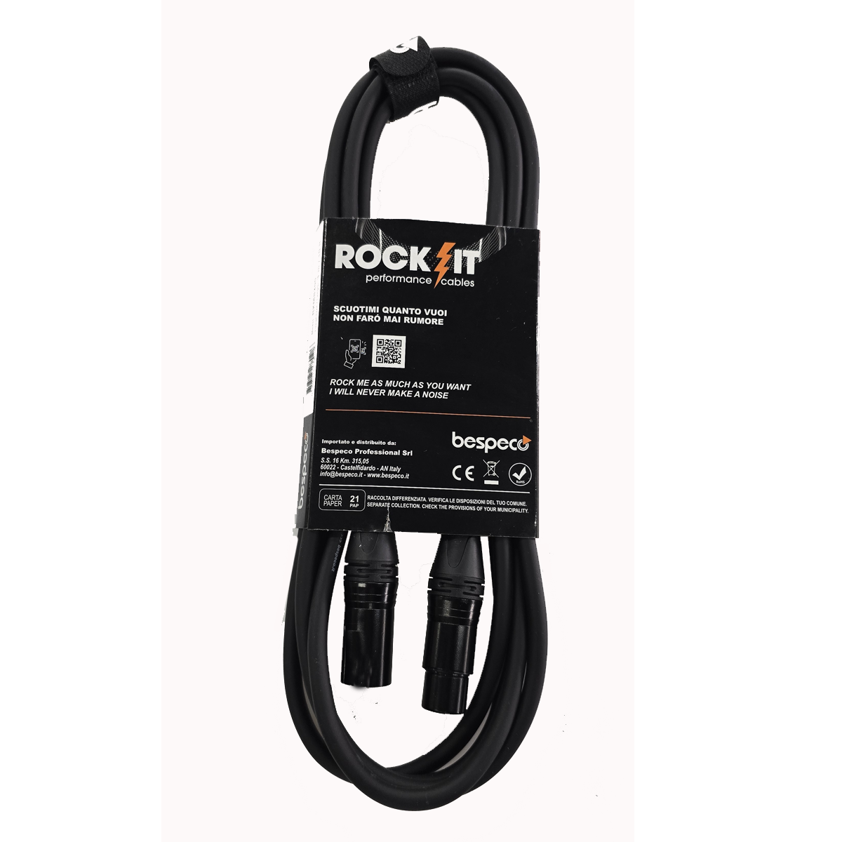 Cable para micrófono de 3 Mts Bespeco RKMB300