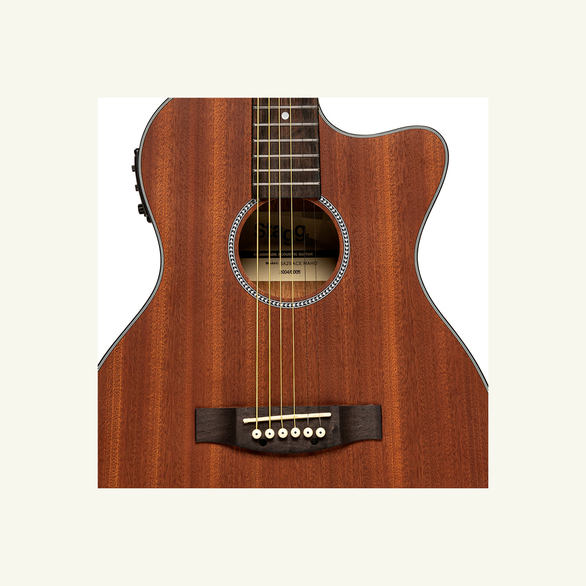 Guitarra Electroacústica Stagg SA25ACEMAHO