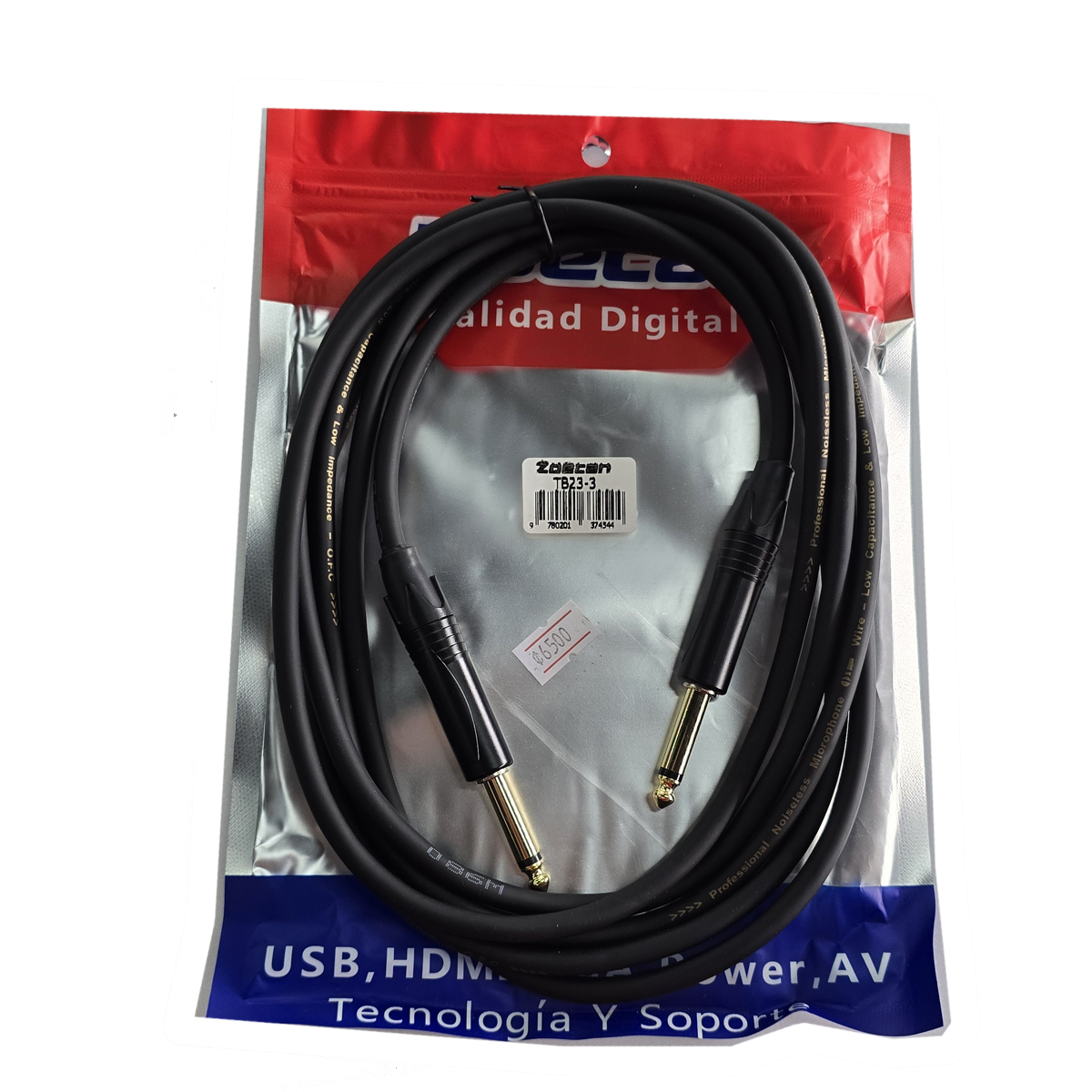 Cable para instrumento de 3 mts Zoe Can TB23-3