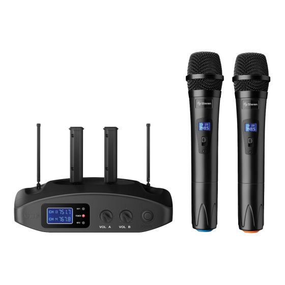 Micrófono Inalámbrico De Mano Doble Steren Wr-810