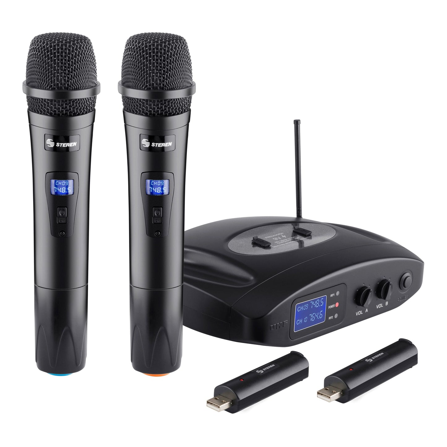 Micrófono Inalámbrico De Mano Doble Steren Wr-810