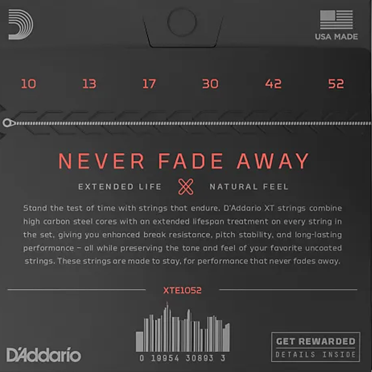 Juego ce Cuerdas para Guitarra Eléctrica D´Addario XTE1052