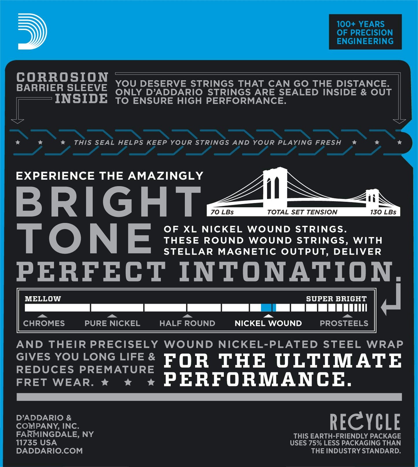 Juego de cuerdas para Guitarra Eléctrica D´Addario EXL110
