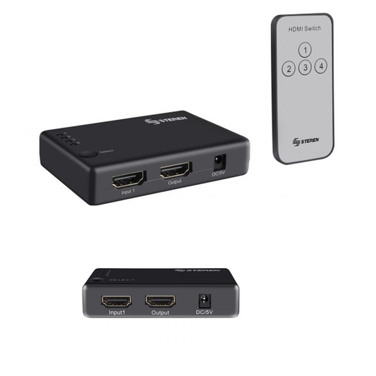 Selector HDMI de 4 entradas con control remoto 200-385
