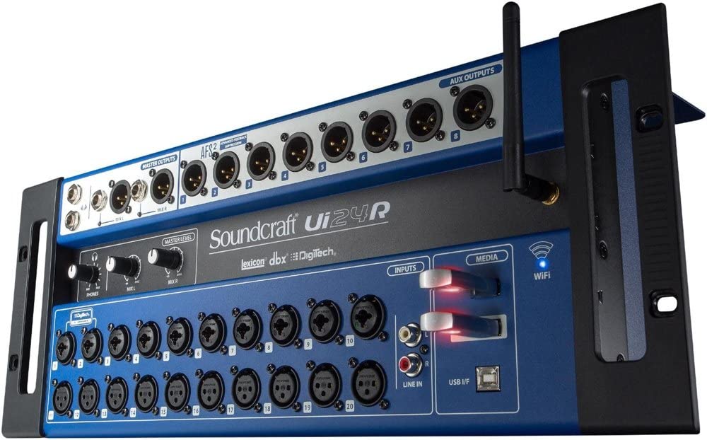 Mezcladora Digital De 24 Canales Con Grabador Multipista Ui24R