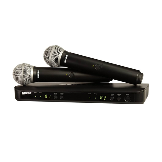 Micrófono Inalámbrico Doble de Mano SHURE BLX288PG58