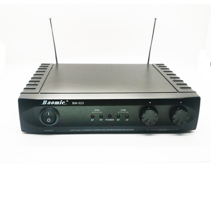 Micrófono Inalámbrico doble de mano y diadema Baomic BM-523