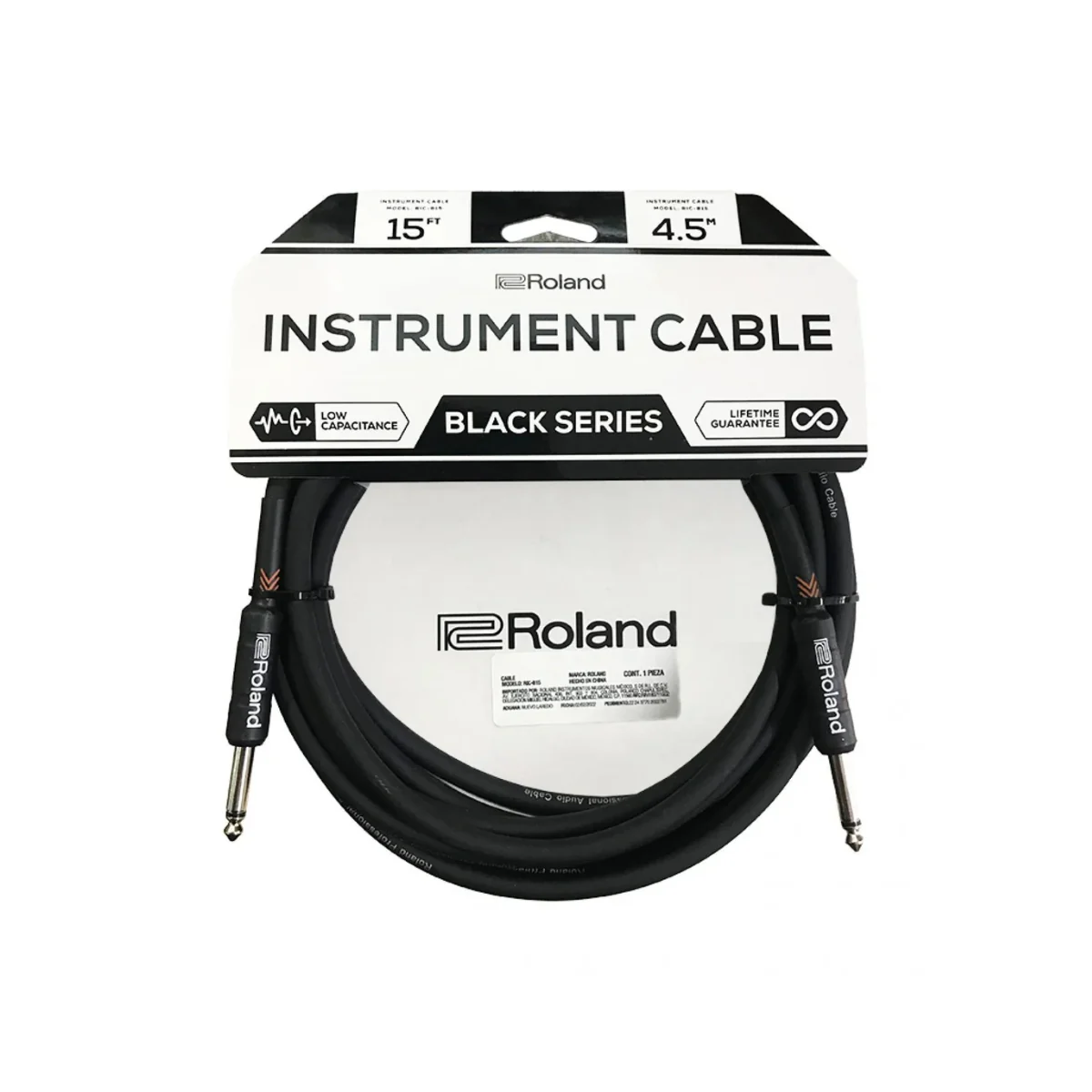 Cable para instrumento de 15 pies Roland RICB15