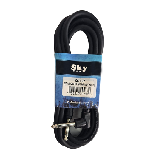 Cable de 1/4 a 1/4 mono en L SKY CC102