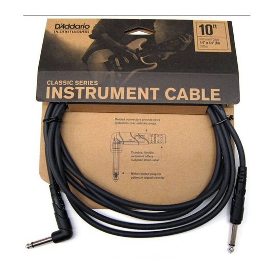 Cable para Instrumento de 1/4 mono 10´ D´Addario PWCGTRA10
