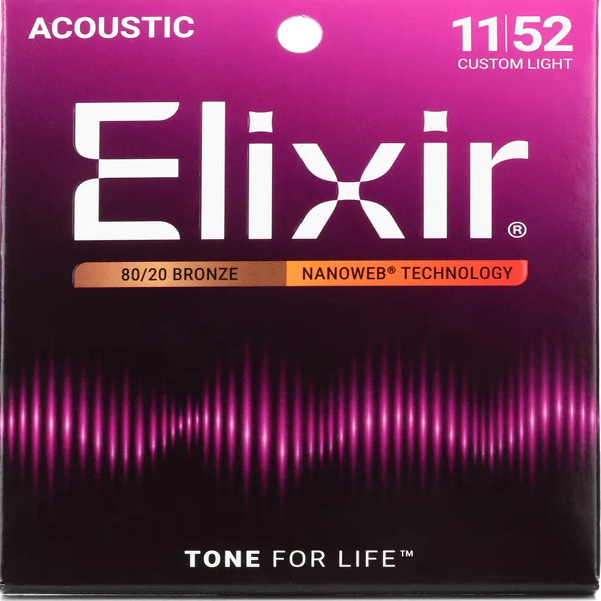 Juego de cuerdas de metal para acústica Elixir 11027
