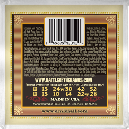 Juego de cuerdas de guitarra de 12 cuerdas Ernie Ball ERP02012