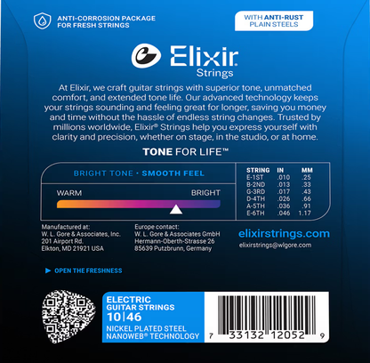 Juego de cuerdas para Guitarra Eléctrica Elixir EX12052