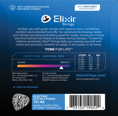 Juego de Cuerdas para Guitarra Eléctrica Elixir EX19052