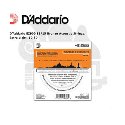 Juego de cuerdas de metal para Guitarra Acústica D´Addario EZ900