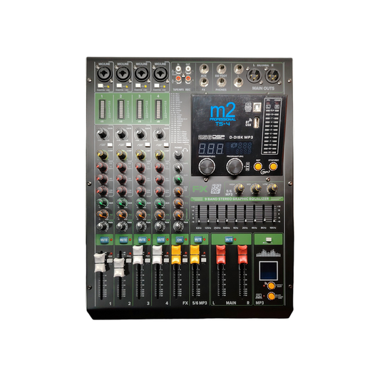 Mezcladora de 4 canales cefectos, BT, Mp3 M2 TS4