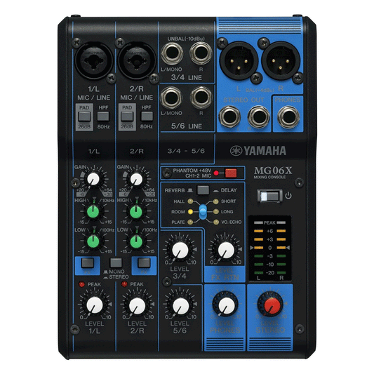 Mezcladora de 6 canales con efectos Yamaha MG06X