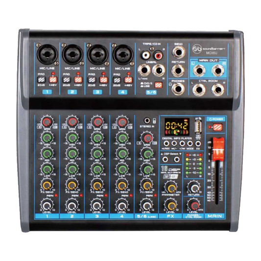 Mezcladora De 6 Canales Con Bluetooth Sound Barrier MGX6U