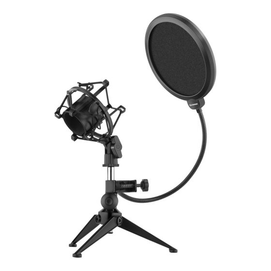 Kit De Filtro Antipopeo, Trípode Y Araña P/Micrófono Steren MS-505