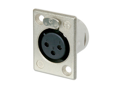 Conector Chasís XLR Hembra Neutrik NC3FP1