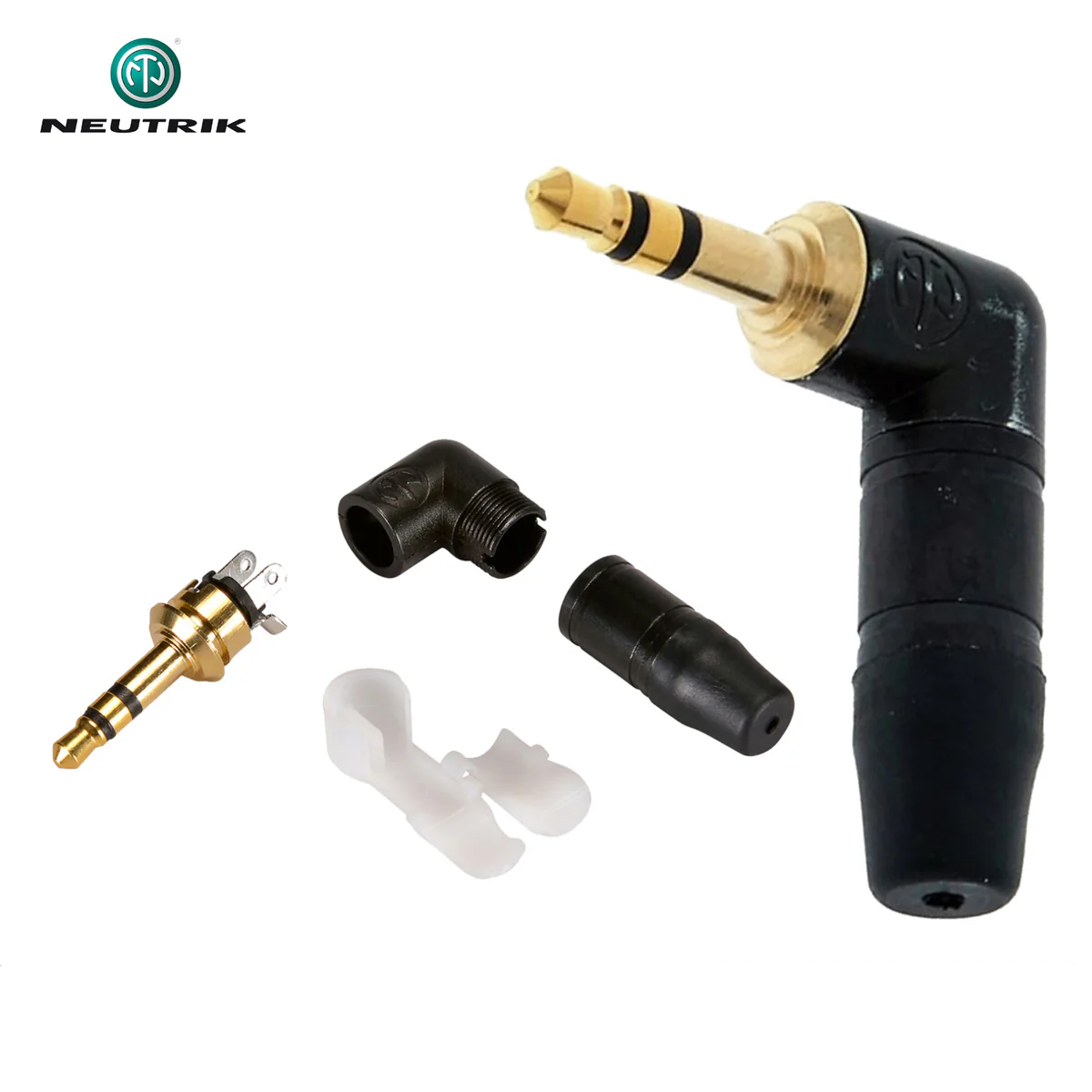 Conector de 3.5 (1/8) mm estéreo negro Neutrik NTP3RCB