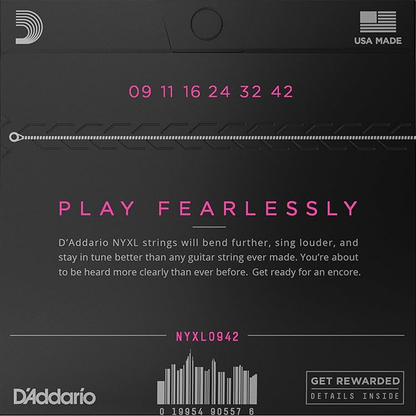 Juego de cuerdas para guitarra eléctrica D´Addario NYXL0942