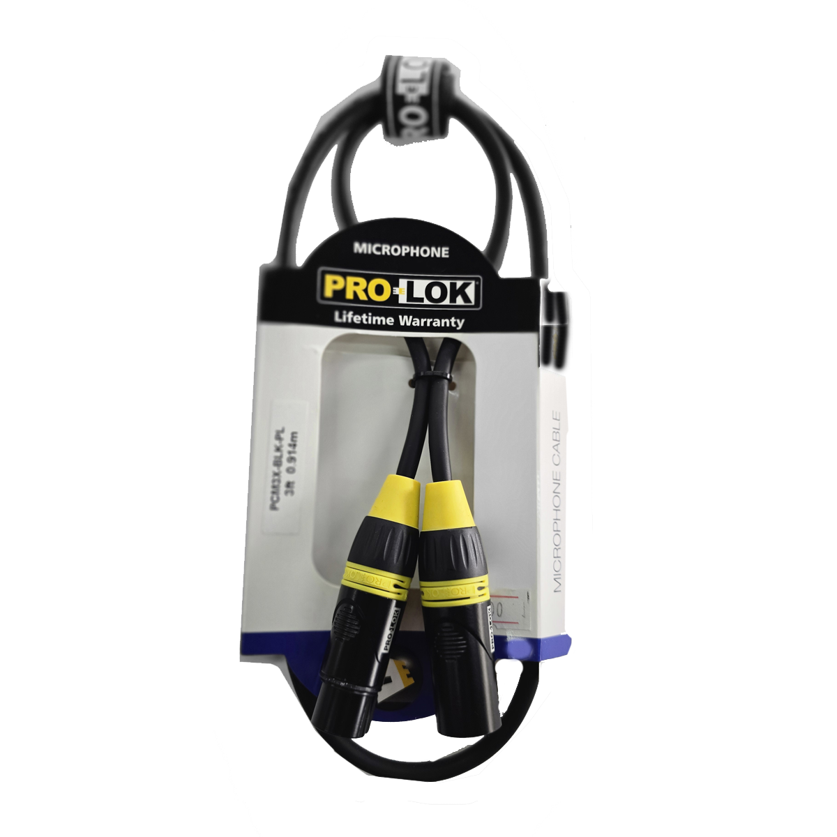 Cable de 3 pies de XLR a XLR PROLOK PCM3XPL