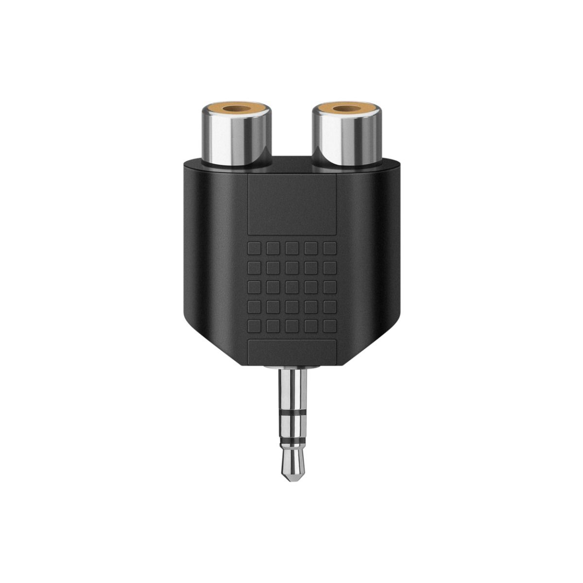 Adaptador de audio 3.5 mm estéreo macho a 2 RCA hembra PL112