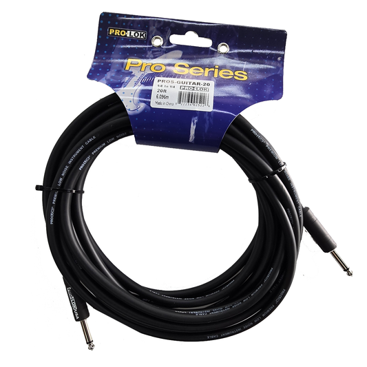 Cable para instrumento de 1/4 20 pies Prolok PROSGUITAR20