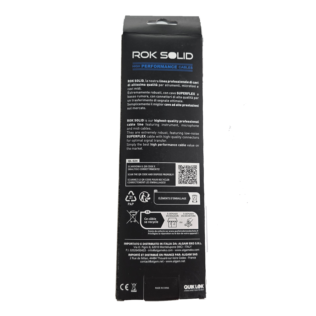 Cable de 3.5 St a 2 de 1/4 m de 2 Mts QUIKLOK RKSA1402