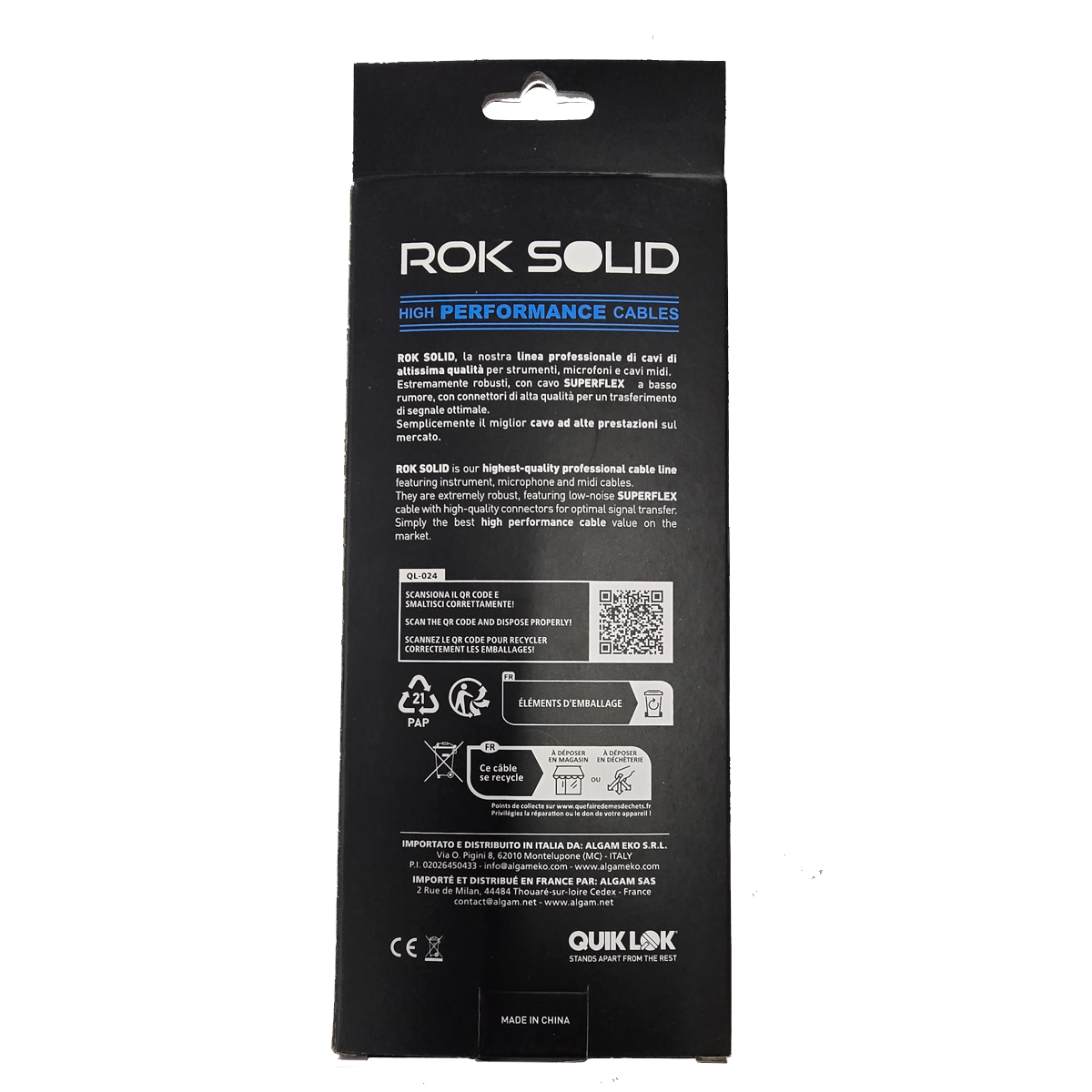 Cable para micrófono de 9 Mts QUIKLOK RKSM340-9