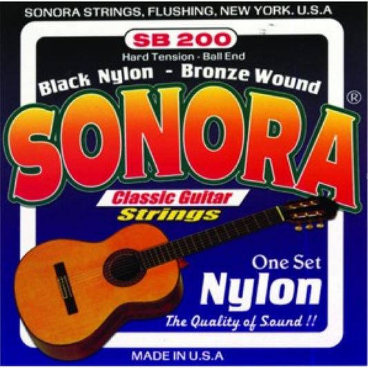 Juego de ciuerdas de nylon negras Sonora SB200