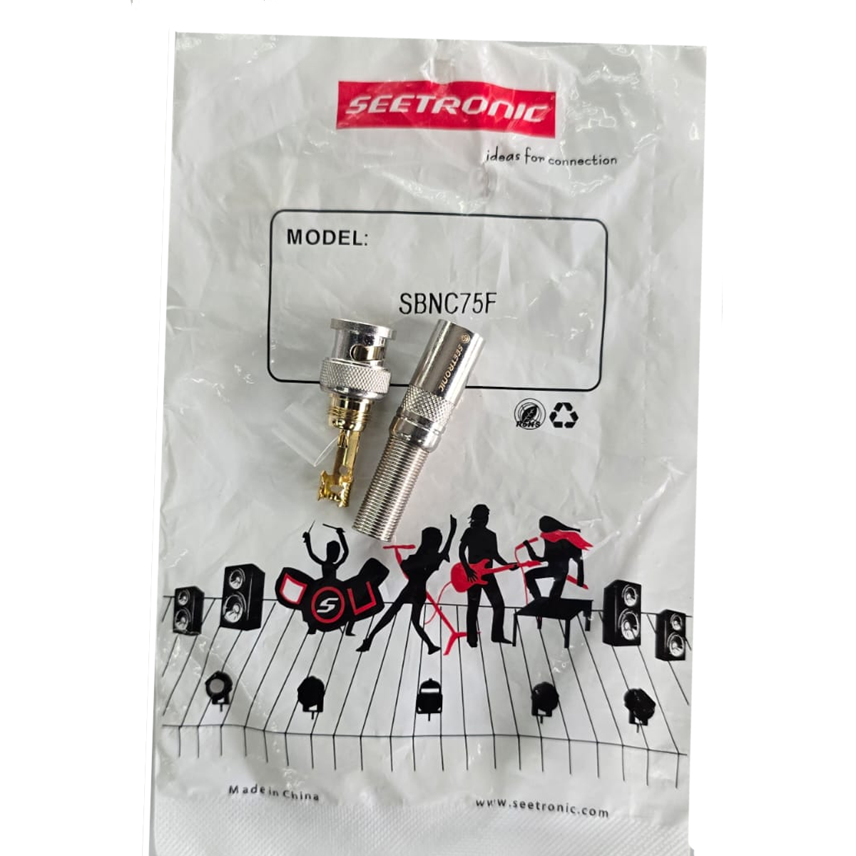 Conector BNC de 75Ω Seetronic SBNC75F