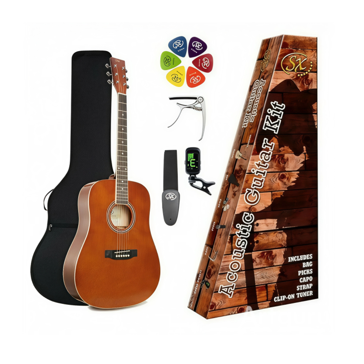 Guitarra Acústica (Kit) SX SD104KBR