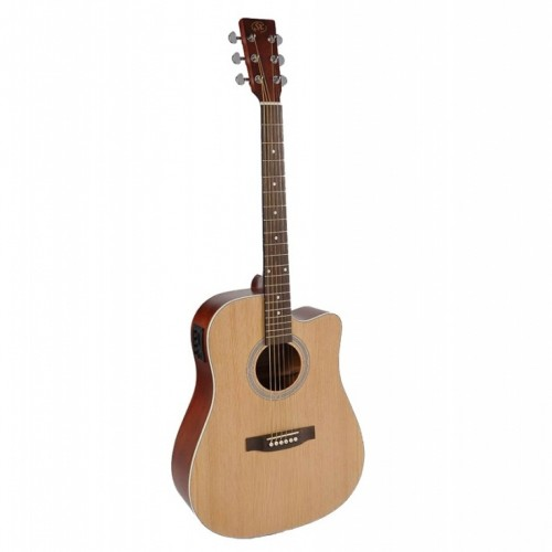 Guitarra Electroacústica Dreadnought Sx Sd204Ce