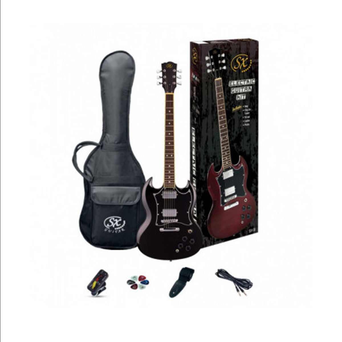 Guitarra Eléctrica Sx En Combo SE4SKBK